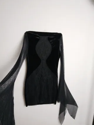 Abito Goth Nero con pizzo