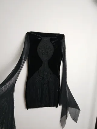 Abito Goth Nero con pizzo