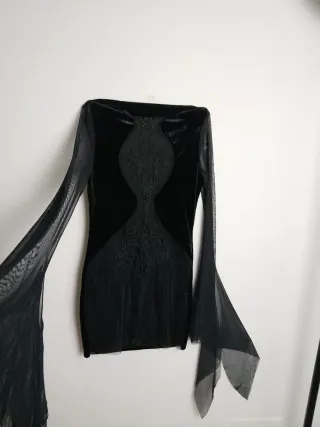 Abito Goth Nero con pizzo