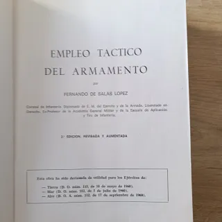 Libros Empleo Táctico del Armamento.