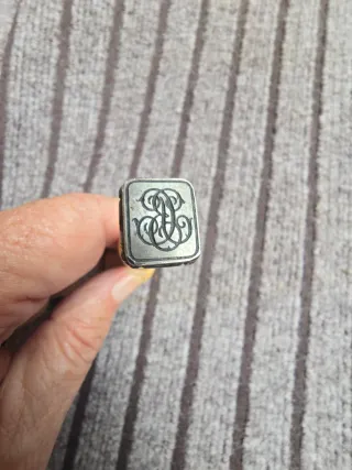 Sello de lacre MF noble y plata