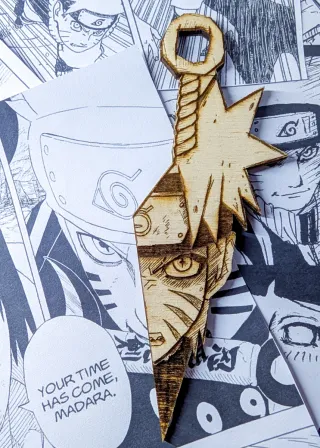 2 Segnalibri Naruto in Legno