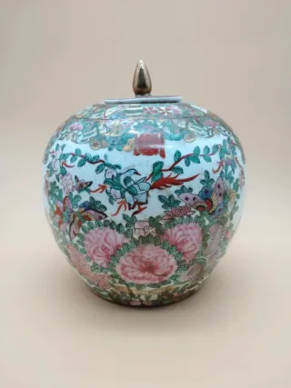 Bote Jengibre Estilo Old Canton Familia Rosa