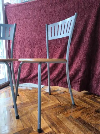 1 Silla Cocina Madera y Metal