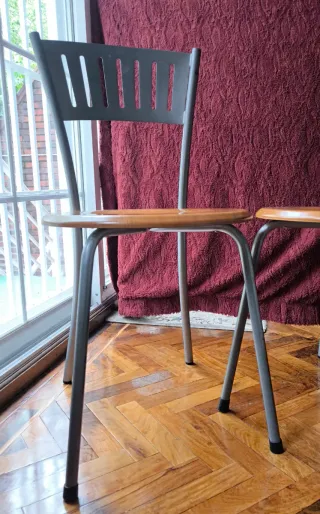 1 Silla Cocina Madera y Metal