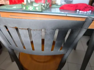 1 Silla Cocina Madera y Metal