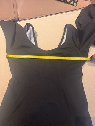 Traje de flamenca negro volantes ralla 46