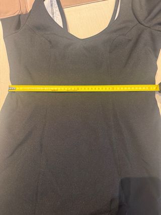 Traje de flamenca negro volantes ralla 46