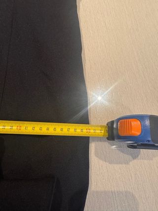 Traje de flamenca negro volantes ralla 46