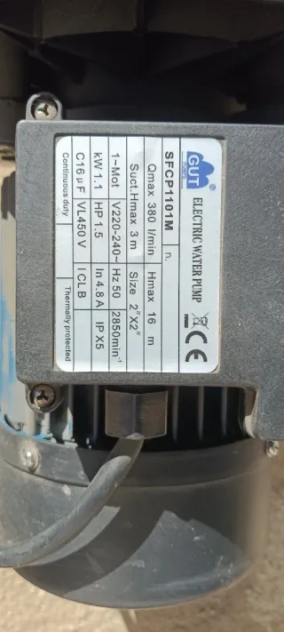 Bomba Piscina GUT SFCP1101M 1.5 CV