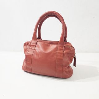 Liu.Jo/ Bolso Boston de cuero genuino marrón teja