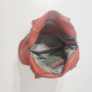 Liu.Jo/ Bolso Boston de cuero genuino marrón teja