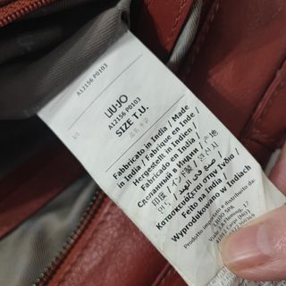 Liu.Jo/ Bolso Boston de cuero genuino marrón teja