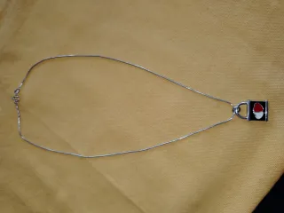 Collana Argento 925 Cuori Rossi e Bianchi