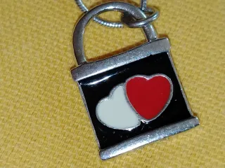 Collana Argento 925 Cuori Rossi e Bianchi