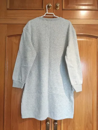 Vestido de algodón Pieces gris talla M