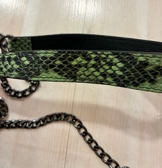 Bolso piel verde serpiente