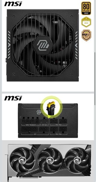 Fuente de alimentación MSI MAG A1000GLS PCIE/nuevo