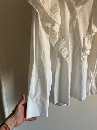 Camisa Zara Volantes Talla L