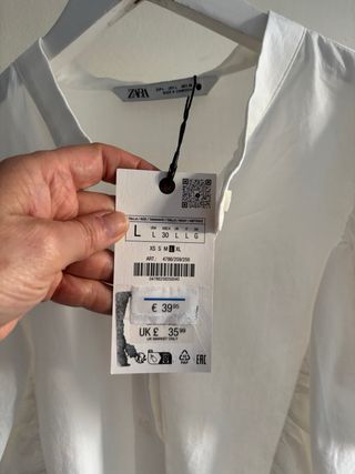 Camisa Zara Volantes Talla L