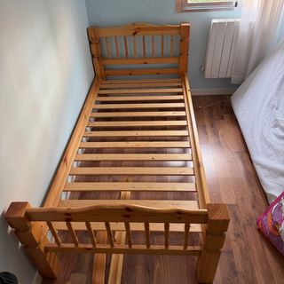 Cama provenzal madera maciza 90x190