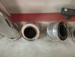 Tubo chimenea gasoil metal/plástico