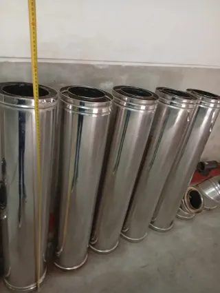 Tubo chimenea gasoil metal/plástico