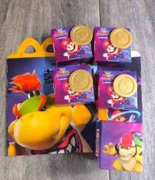 4 Monedas Mario Galaxy + Bowser McDonald's