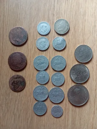 Lote monedas antiguas desde 1800
