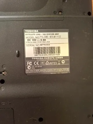 Toshiba Satellite L350 Portátil