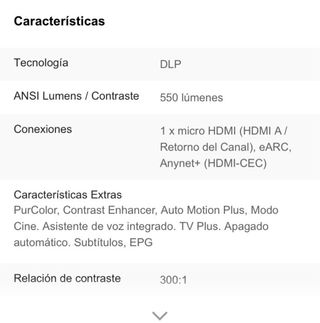 Proyector Samsung Freestyle Blanco