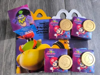 Colección 4 monedas McDonald's + Wonder Bowser