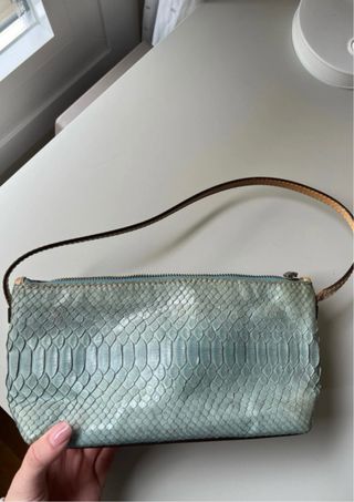 Bolso Carolina Herrera Celeste Piel Serpiente