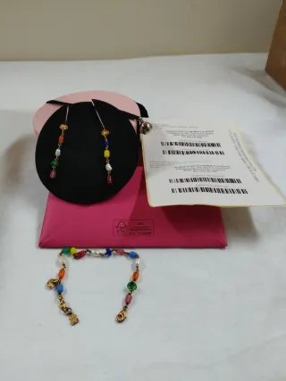 Pendientes Tous Plata y Gemas Multicolor