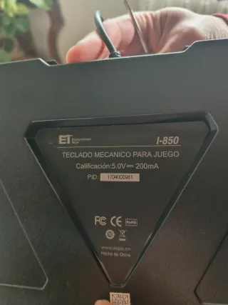 Teclado Mecánico Gaming I-850 Negro