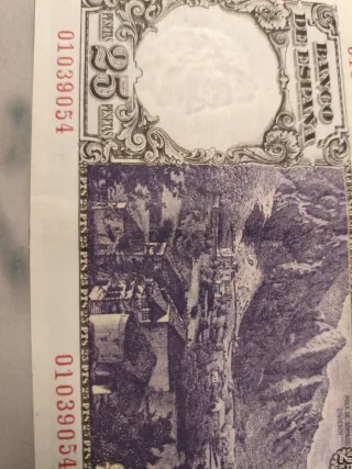 Billete 25 Pesetas España 1946