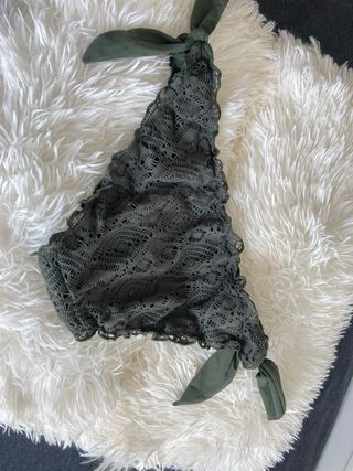 Braga bikini crochet verde Talla S