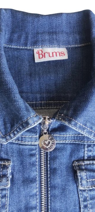 Giacca jeans Brums bambina 8 anni applicazioni