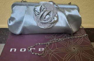 Conjunto Bolso y Zapatos Fiesta Plata