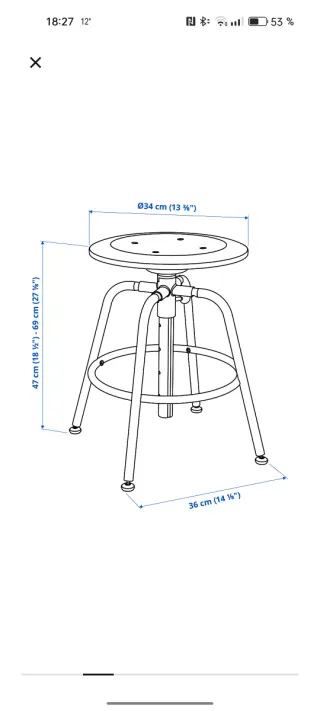 Taburete de cuero y madera