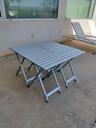 6 Tavolini Pieghevoli in Alluminio Modulari