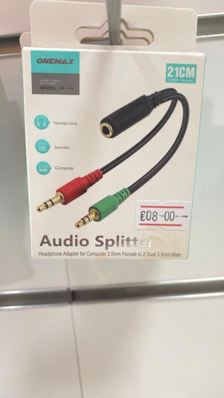 Adaptador Audio ONEMAX 21cm