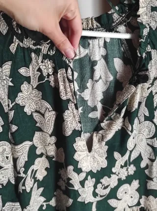 Vestido Zara verde estampado floral