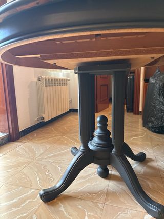 Mesa redonda extensible vintage madera