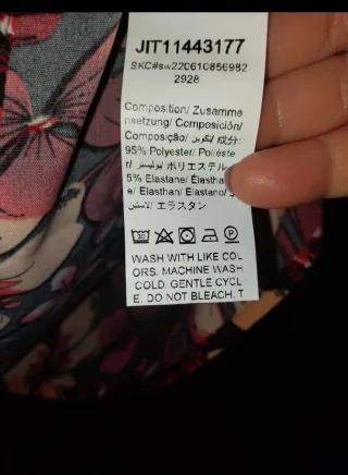 Vestito SHEIN floreale nero taglia m