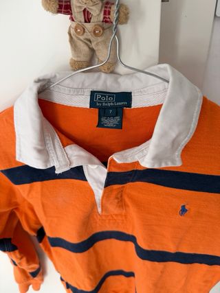 Polo Ralph Lauren Talla 7 Naranja Rayas
