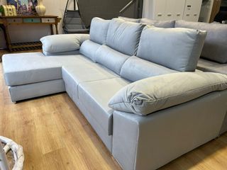 Sofá chaiselongue gris liquidacion