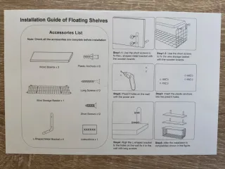 Estanterías flotantes de madera y metal