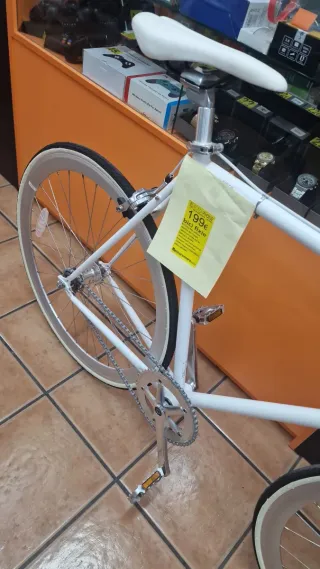 Bicicleta Fixie Blanca