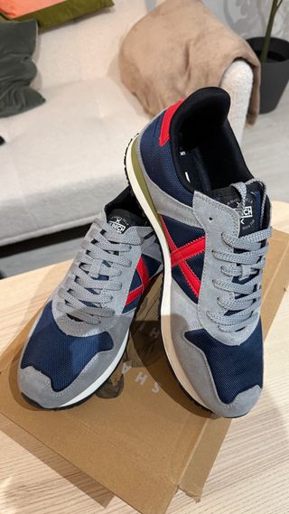Zapatillas Munich Azul y Gris Massana 523